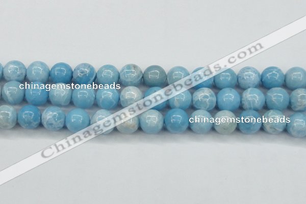 CLR605 15.5 inches 14mm round imitation larimar beads wholesale