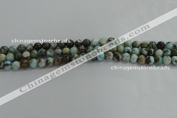 CLR61 15.5 inches 6mm round natural larimar gemstone beads