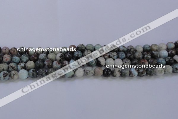 CLR62 15.5 inches 8mm round natural larimar gemstone beads