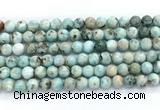 CLR621 15.5 inches 8mm round larimar gemstone beads