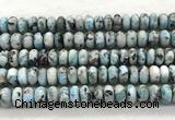 CLR629 15.5 inches 6*12mm rondelle larimar gemstone beads