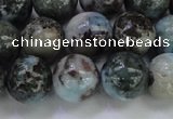 CLR64 15.5 inches 12mm round natural larimar gemstone beads