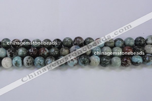 CLR64 15.5 inches 12mm round natural larimar gemstone beads