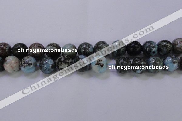 CLR65 15.5 inches 14mm round natural larimar gemstone beads