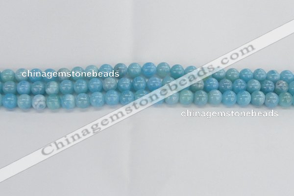 CLR71 15.5 inches 8mm round imitation larimar beads wholesale