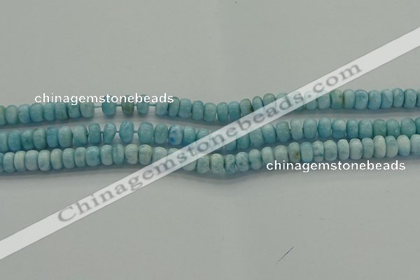 CLR78 15.5 inches 4*6mm rondelle natural larimar gemstone beads