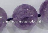 CLS01 15.5 inches 30mm faceted round large amethyst gemstone beads