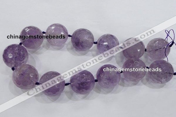 CLS01 15.5 inches 30mm faceted round large amethyst gemstone beads