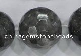 CLS02 15.5 inches 30mm faceted round large cloudy quartz beads