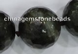 CLS03 15.5 inches 30mm faceted round large black labradorite beads