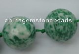 CLS102 15.5 inches 25mm faceted round large Qinghai jade beads