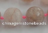 CLS111 15.5 inches 25mm faceted round large pink quartz beads