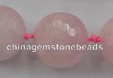 CLS15 15.5 inches 30mm faceted round large rose quartz beads