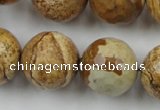 CLS151 15.5 inches 20mm faceted round picture jasper beads