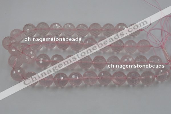 CLS155 15.5 inches 18mm faceted round rose quartz beads