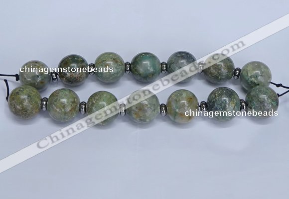 CLS201 7.5 inches 25mm round large Africa stone beads