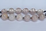 CLS250 7.5 inches 30mm round large pink quartz beads wholesale