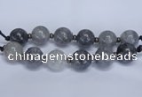 CLS251 7.5 inches 30mm round large cloudy quartz beads wholesale