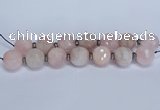 CLS300 7.5 inches 25mm faceted round large pink quartz beads