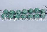 CLS302 7.5 inches 25mm faceted round large Qinghai jade beads