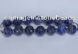 CLS304 7.5 inches 25mm faceted round large sodalite gemstone beads