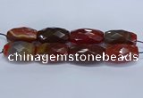 CLS400 7.5 inches 25*45mm faceted rice large red agate beads