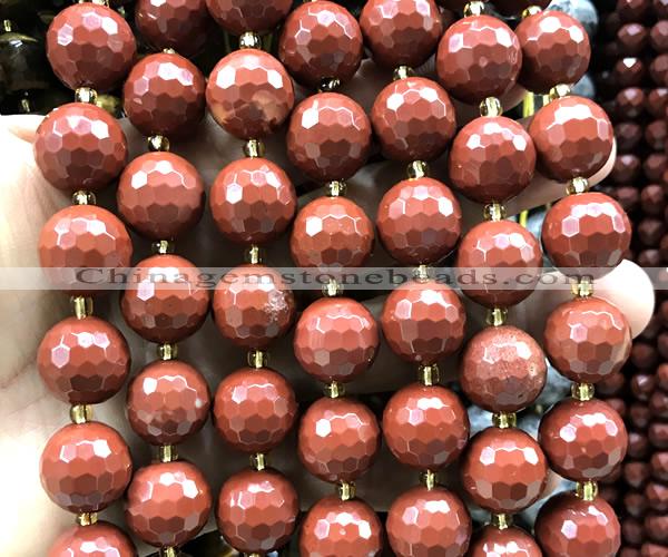 CLS421 15 inches 16mm faceted round red jasper gemstone beads