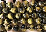 CLS425 15 inches 16mm faceted round yellow tiger eye beads