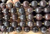 CLS444 15 inches 16mm faceted round brecciated jasper beads