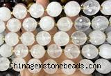 CLS453 15 inches 16mm faceted round Angolan white quartz beads