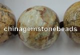 CLS50 15.5 inches 30mm round large picture jasper beads