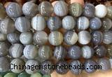 CLS611 15 inches 16mm round grey banded agate gemstone beads