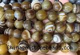 CLS612 15 inches 16mm round brown banded agate gemstone beads