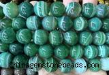 CLS614 15 inches 16mm round green banded agate gemstone beads