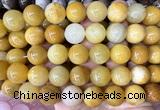 CLS621 15 inches 16mm round yellow jade beads wholesale