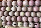 CLS626 15 inches 16mm round pink wooden jasper beads wholesale
