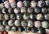 CLS643 15 inches 16mm round rhodonite gemstone beads wholesale