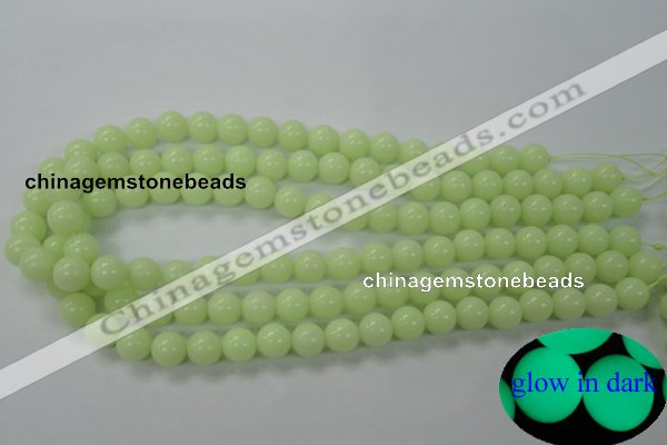 CLU04 15.5 inches 10mm round luminous stone beads wholesale