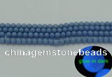 CLU101 15.5 inches 6mm round blue luminous stone beads