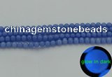 CLU111 15.5 inches 6mm round blue luminous stone beads