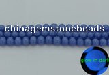 CLU112 15.5 inches 8mm round blue luminous stone beads