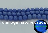 CLU115 15.5 inches 14mm round blue luminous stone beads