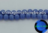 CLU117 15.5 inches 18mm round blue luminous stone beads