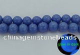 CLU118 15.5 inches 20mm round blue luminous stone beads