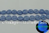 CLU134 15.5 inches 16mm flat round blue luminous stone beads