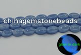 CLU143 15.5 inches 13*18mm oval blue luminous stone beads