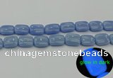 CLU167 15.5 inches 15*20mm rectangle blue luminous stone beads