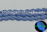 CLU183 15.5 inches 13*18mm oval blue luminous stone beads