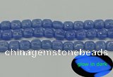 CLU192 15.5 inches 12*12mm square blue luminous stone beads