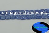 CLU193 15.5 inches 14*14mm square blue luminous stone beads